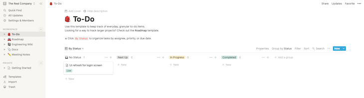 Notion Prepared Workspaces