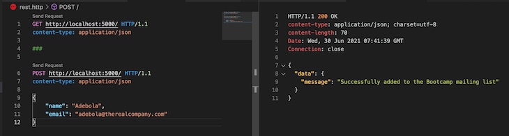 Post Request Rest Client