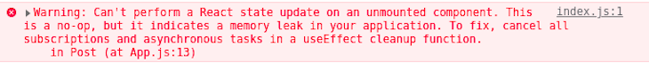 Memory Leak Warning