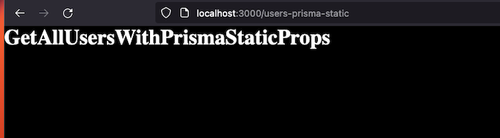 GetAllUsers With PrismaStaticProps